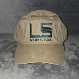 Vintage Hat Lake Steel Tan Logo Baseball Cap